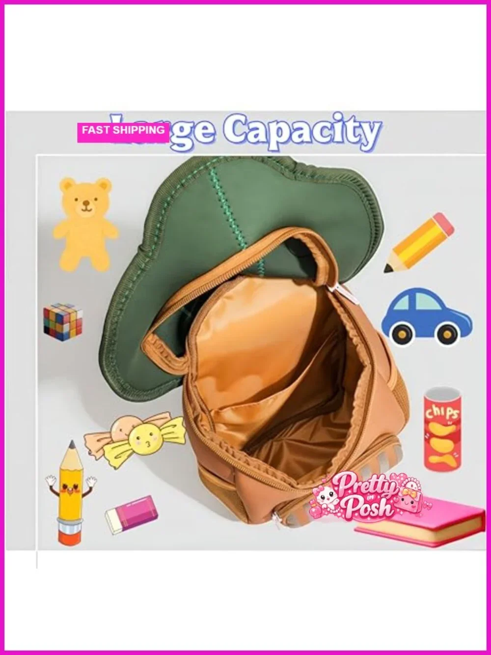 Kawaii Kids Backpack for Preschool Toddler Cute Mushroom Daypack